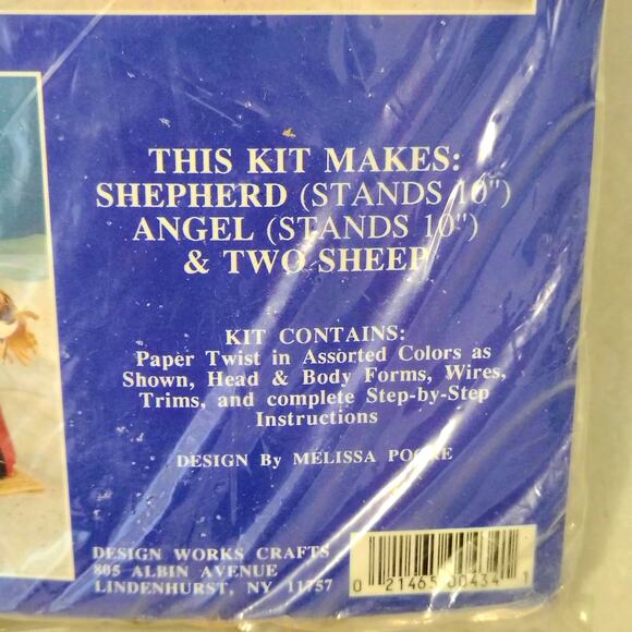 Paper Nativity Twist Craft Kit Shepherd Angel Sheep Paper Doll #434 NEW Vintage - Picture 3 of 4